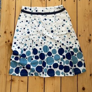 Blue polka dot skirt